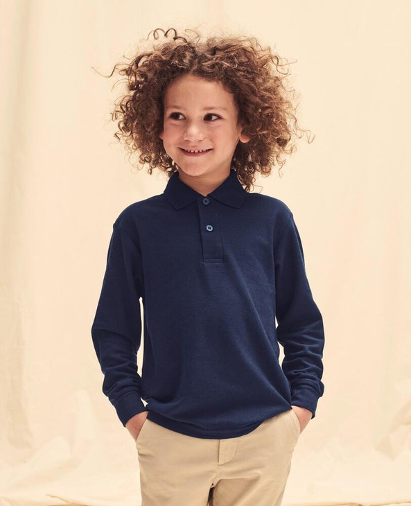 Fruit Of The Loom F63201 - Polo Long Sleeve 65/35 Kids