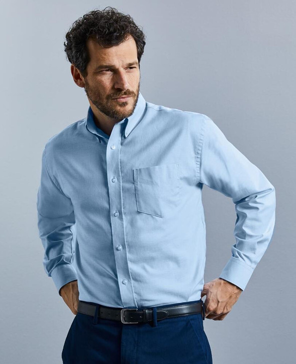 Russell Collection R932M - Mens Oxford Shirt Long Sleeve 135gm