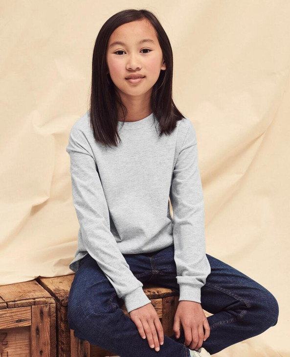 Fruit Of The Loom F61007 - Valueweight T-Shirt Long Sleeve Kids
