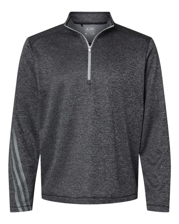 Adidas A284 - Pull quart de zippé en éponge brossée et chinée