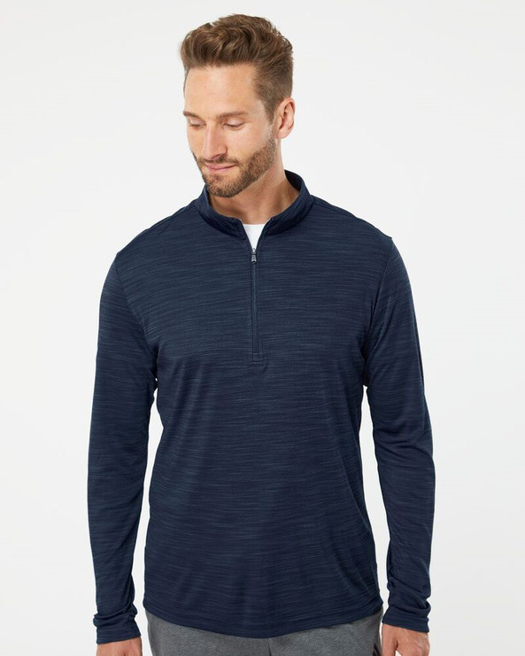 Adidas A475 - Lightweight Mélange Quarter-Zip Pullover