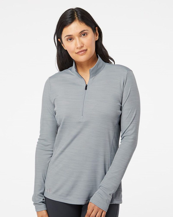 Adidas A476 - Women's Lightweight Mélange Quarter-Zip Pullover