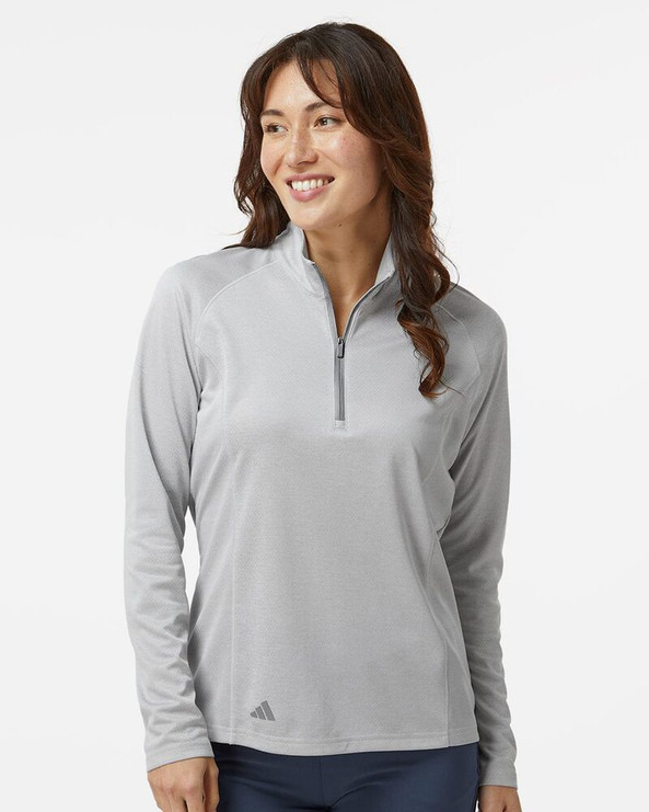 Adidas A594 - Women's Space Dyed Quarter-Zip Pullover