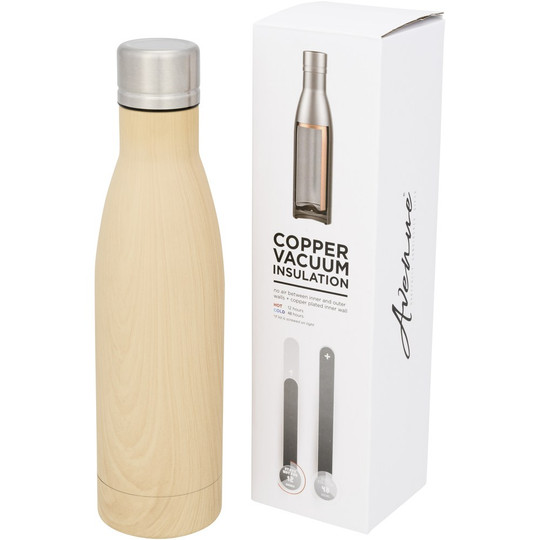 PF Concept 100515 - Vasa 500 ml houtlook koperen vacuum geïsoleerde fles