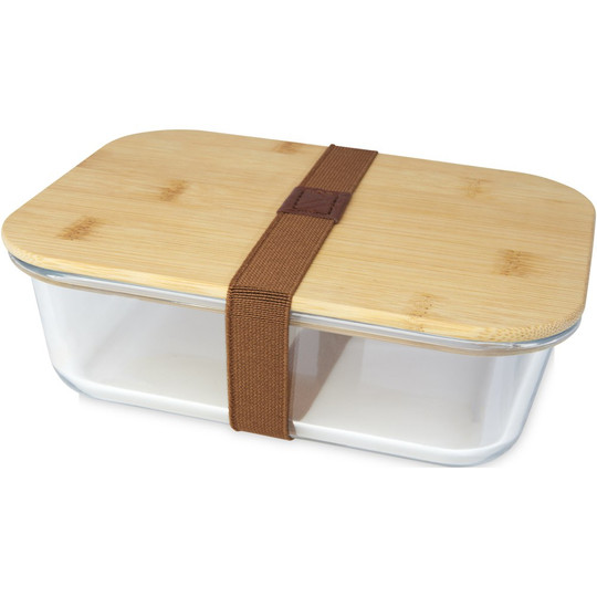 Seasons 113276 - Roby glazen lunchtrommel met bamboe deksel