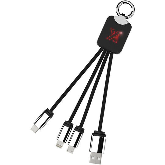 SCX.design 2PX001 - C15 Quatro Ladekabel mit Leuchtlogo