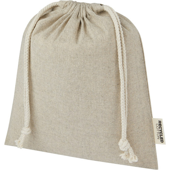 PF Concept 120671 - Pheebs 150 g/m² GRS Zuziehbeutel aus Recyclingbaumwolle mittel 1,5 l