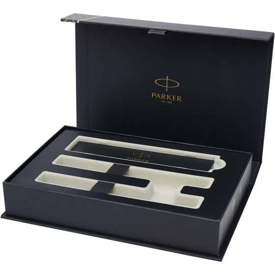 Parker 107820 - IM achromatic ballpoint and rollerball pen set with gift box