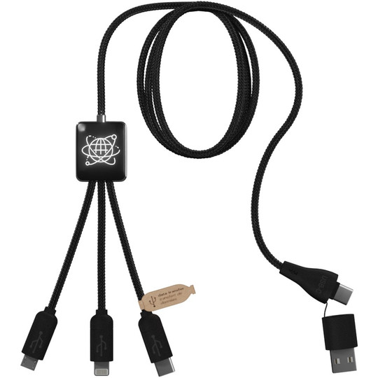 SCX.design 2PX085 - SCX.design C45 Câble de charge rPET 5-en-1 avec transfert de données