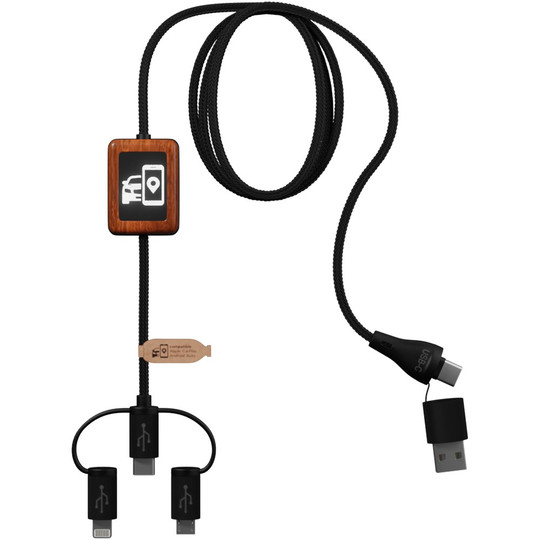 SCX.design 2PX138 - C46 5-in-1 CarPlay-Kabel mit Leuchtlogo