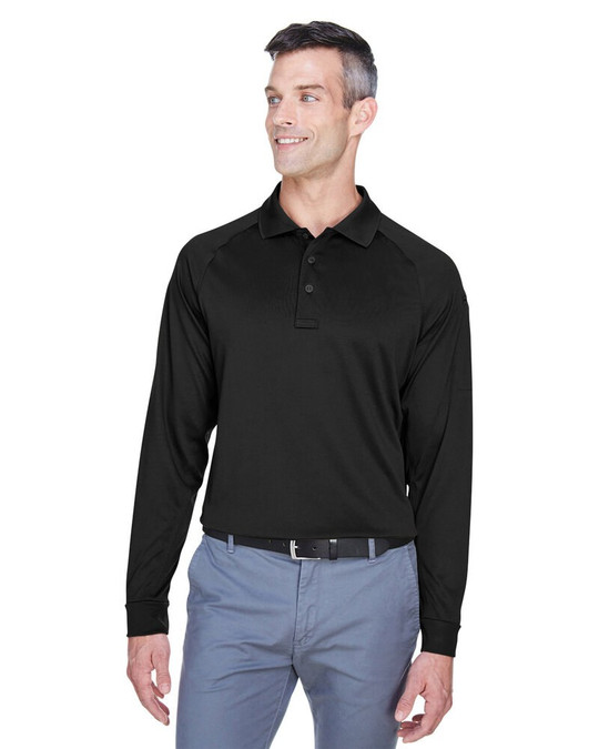 Harriton M211L - Polo tactique à manches longues Advantage Snag Protection Plus pour hommes