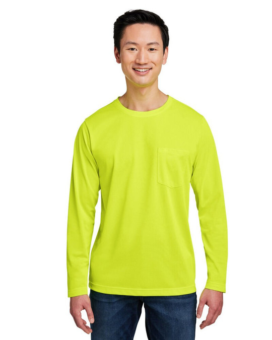 Harriton M118L - T-shirt à manches longues unisexe Charge Snag and Soil Protect