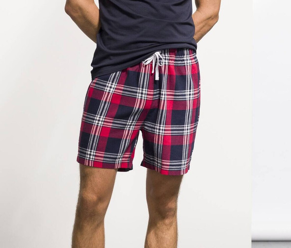 SF Men SF082 - MEN'S TARTAN LOUNGE SHORTS