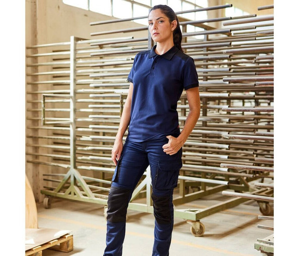 VELILLA VL5519S - TWO-TONE STRETCH POLO SHIRT