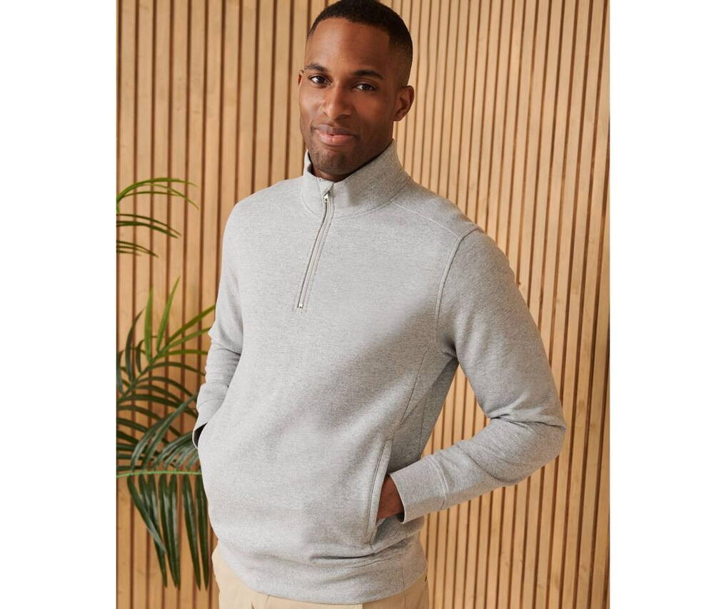 HENBURY HY842 - Nachhaltiges Sweatshirt mit 1/4-Reissverschluss