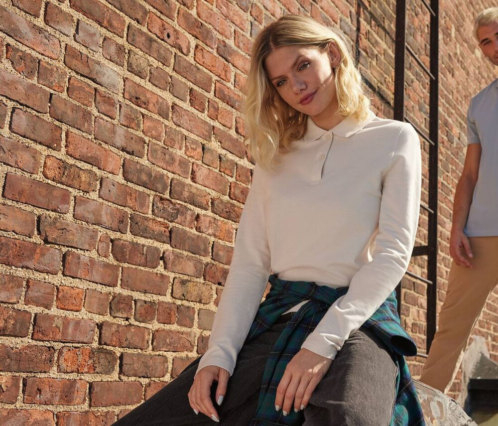 B&C BCW462 - Poloshirt da donna a maniche lunghe