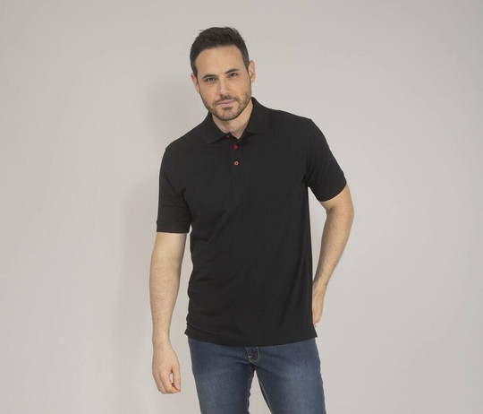 Black&Match BM100 - Poloshirt met contrasterende knopen