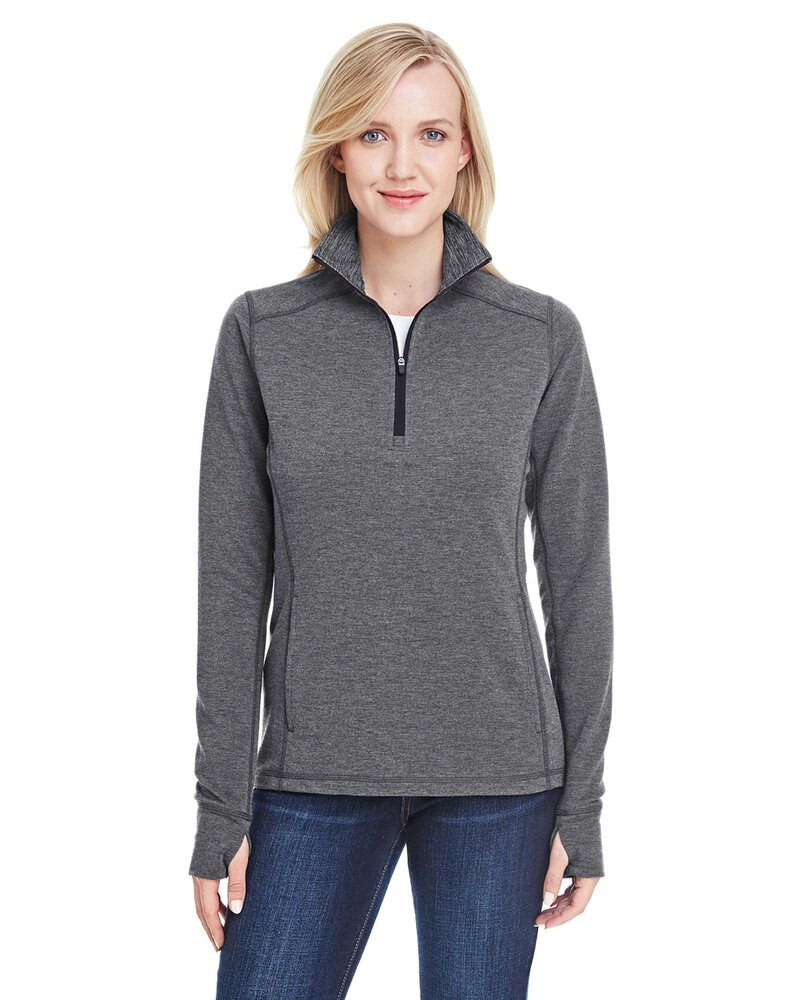 America JA8433 Sudadera con cremallera Omega Stretch para mujer Charcoal Trblnd