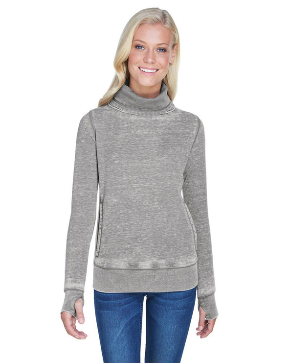 J. America JA8930 - Ladies Zen Fleece Cowl Neck