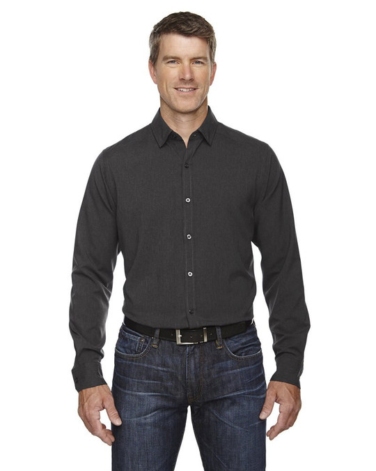 North End 88802 - Camisa Mélange Performance para hombre