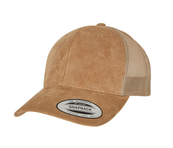 FLEXFIT 6606SU - SUEDE LEATHER TRUCKER CAP