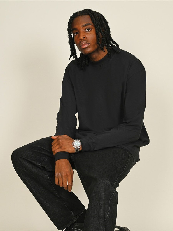 Casual Classics CRBTAC450 - Casual Ringspun Combed 180 Acid Wash Oversize Extended Neck Long Sleeve T