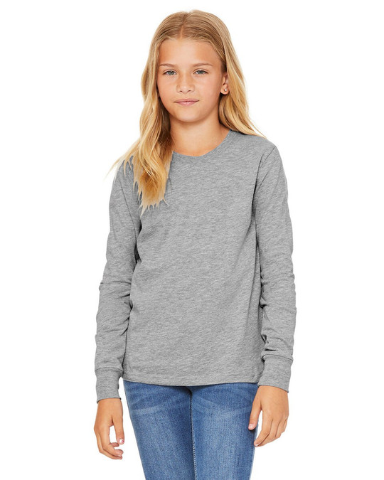 Bella+Canvas 3501YCV - T-shirt à manches longues CVC - Youth Heather