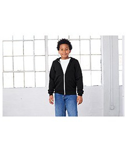 Bella+Canvas 3739Y - Youth Sponge Fleece Full-Zip Hooded Sweatshirt