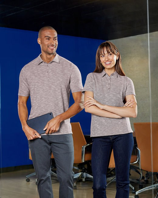 North End NE115 - Polo Eclipse Jacquard pour hommes