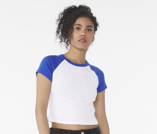 Bella+Canvas BE1201 - T-SHIRT MICRO RIB RAGLAN BABY VOOR DAMES