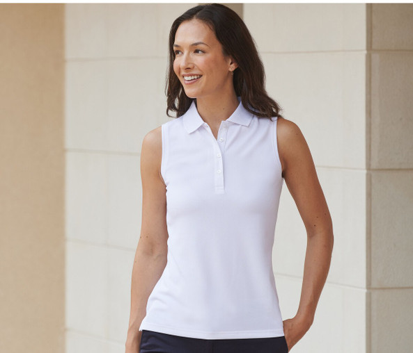 HENBURY HY477 - LADIES' SLEEVELESS COOLPLUS® POLO SHIRT