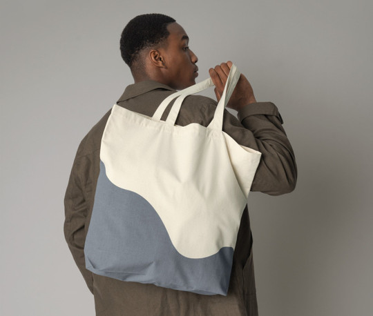Westford mill WM235 - MAXI TAS MET GOLFPRINT VAN BIOLOGISCH KATOEN