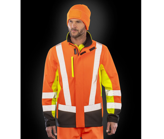 Result RS506X - GERECYCLED 3-LAAGS BEDRUKBAAR
3-KLEURIGE VEILIGHEIDS SOFTSHELL