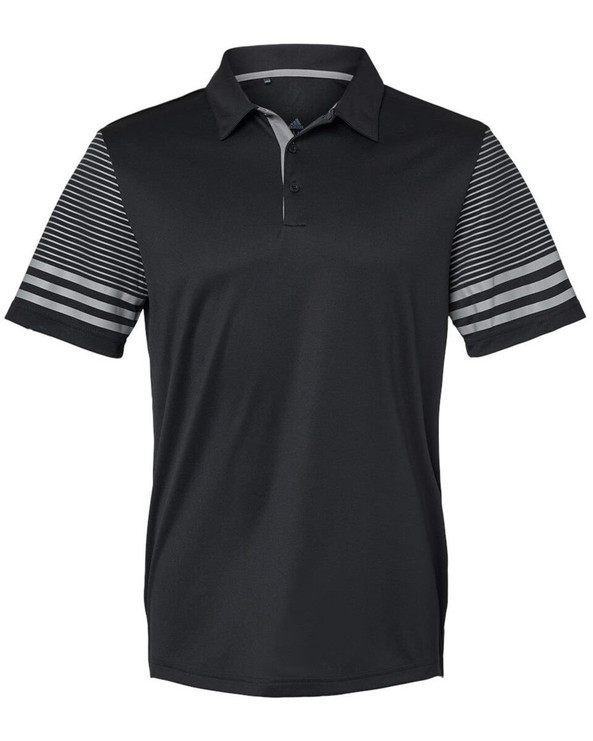 Adidas A490 - Striped Sleeve Polo