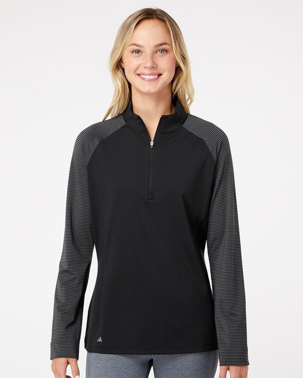 Adidas A521 - Jersey de mujer con cremallera y rayas en diagonal