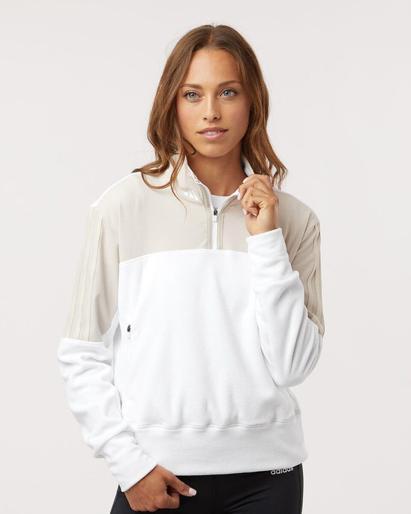 Adidas A601 - Women's Fleece Quarter-Zip Pullover
