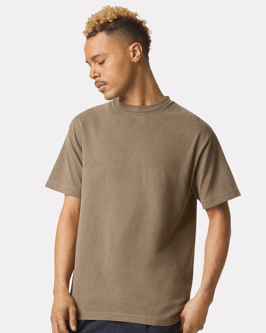 American Apparel 1301GD - Camiseta de algodón de alto gramaje teñida en prenda