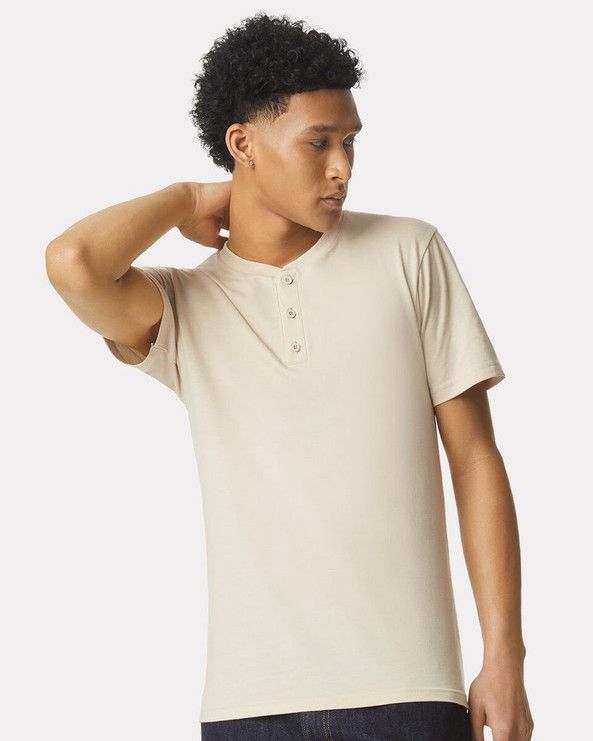 American Apparel 2004CVC - CVC Henley Tee
