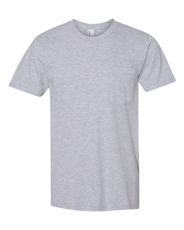American Apparel 2406W - Camiseta de bolsillo de punto fino