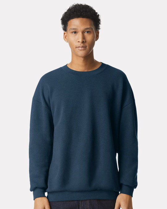 American Apparel RF496 - Sudadera con cuello redondo y forro polar ReFlex