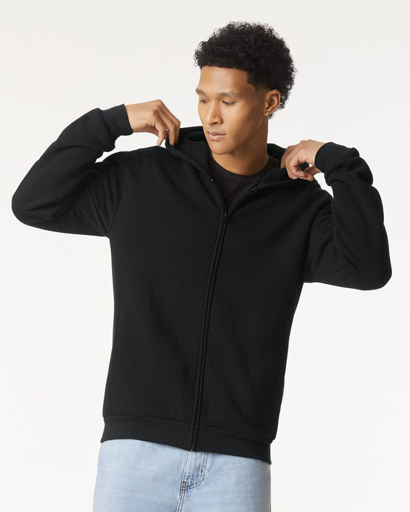 American Apparel RF497 - Sudadera con capucha y cremallera ReFlex Fleece