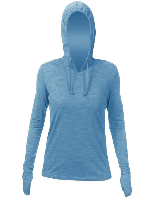ANETIK WSBRZH0 - Camiseta de manga larga con capucha Breeze Tech, mujer