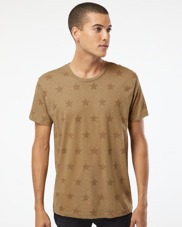 Code Five 3929 - Camiseta con estampado de estrellas