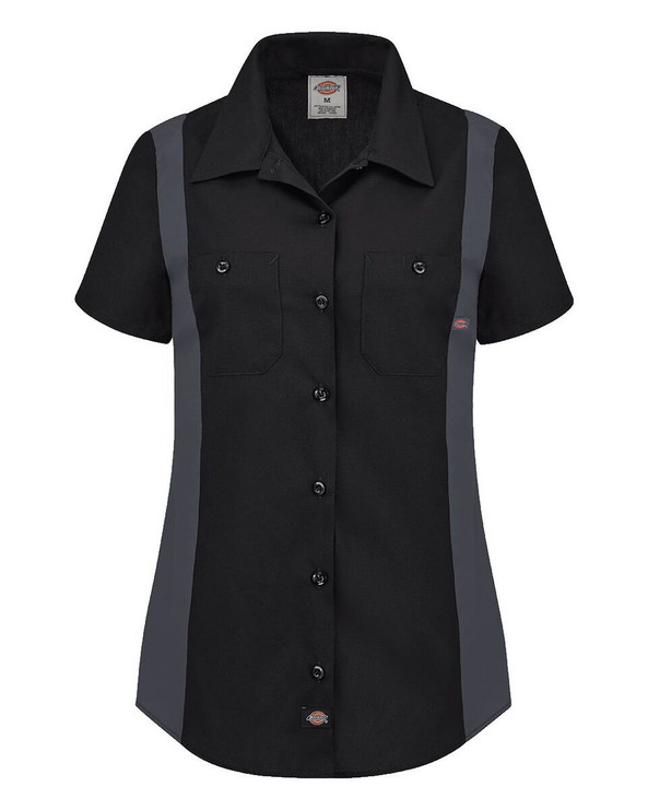 Dickies L24S - Camisa de manga corta Industrial Colorblocked para mujer