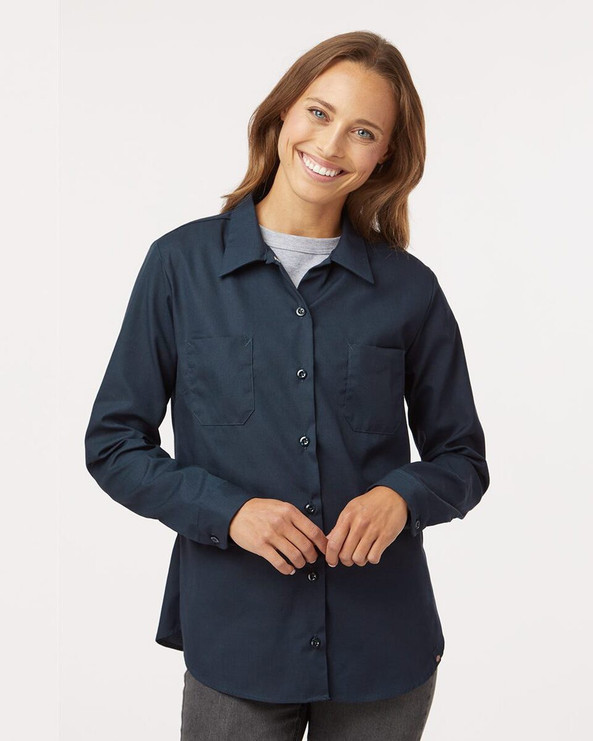Dickies L5350 - Camisa de trabajo industrial de manga larga para mujer