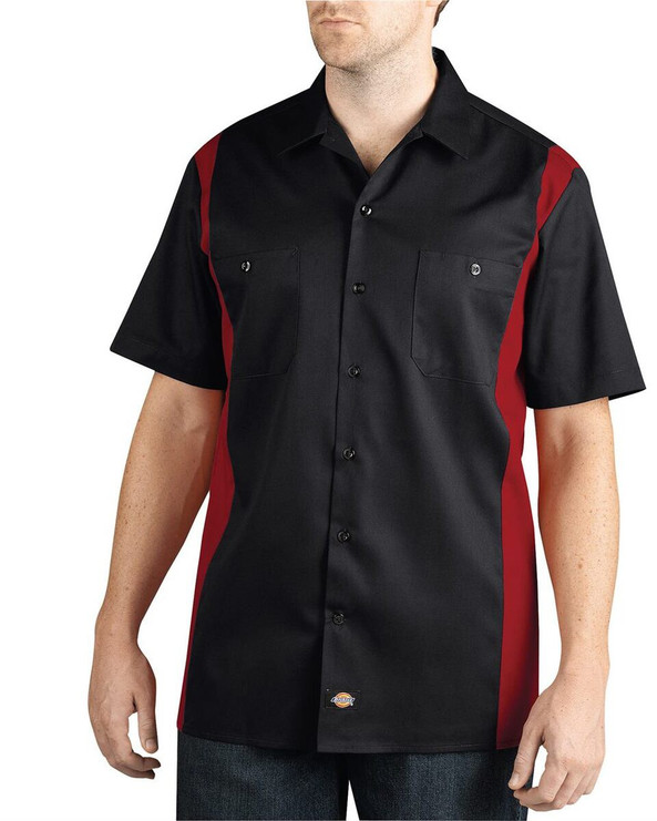 Dickies WS508 - Camisa de trabajo bicolor de manga corta