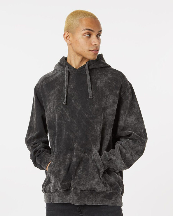 Dyenomite 854MW - Premium Fleece Mineral Wash Hooded Sweatshirt