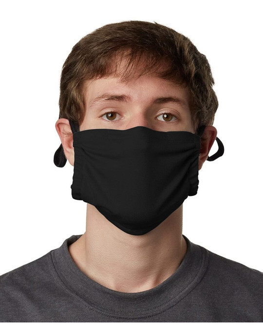 Hanes MKPKCR - Mascarilla de bolsillo de algodón de 2 capas
