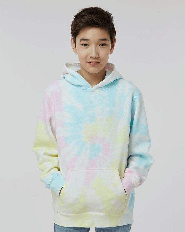 Independent Trading Co. PRM1500TD - Youth Midweight Tie-Dyed Hooded Sweatshirt