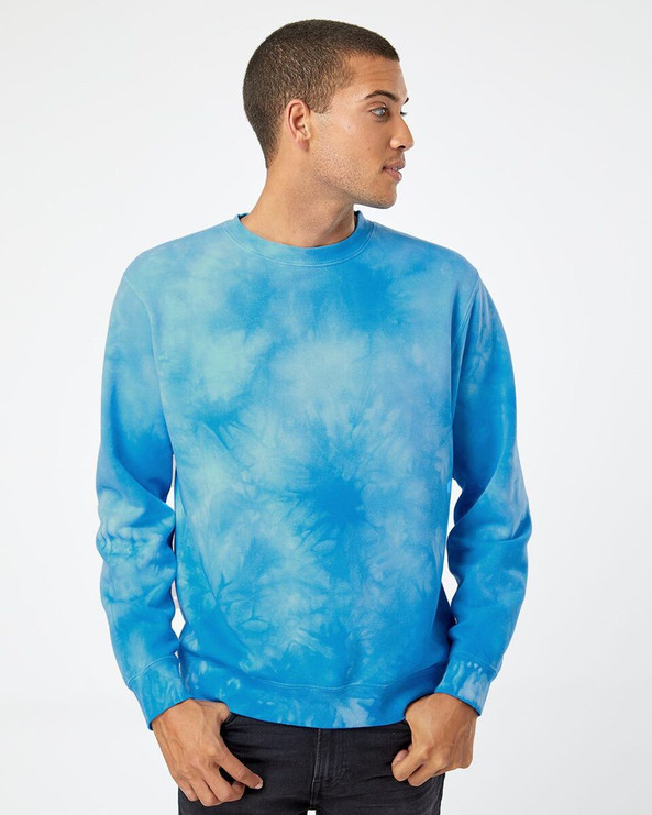 Independent Trading Co. PRM3500TD - Midweight Tie-Dyed Crewneck Sweatshirt